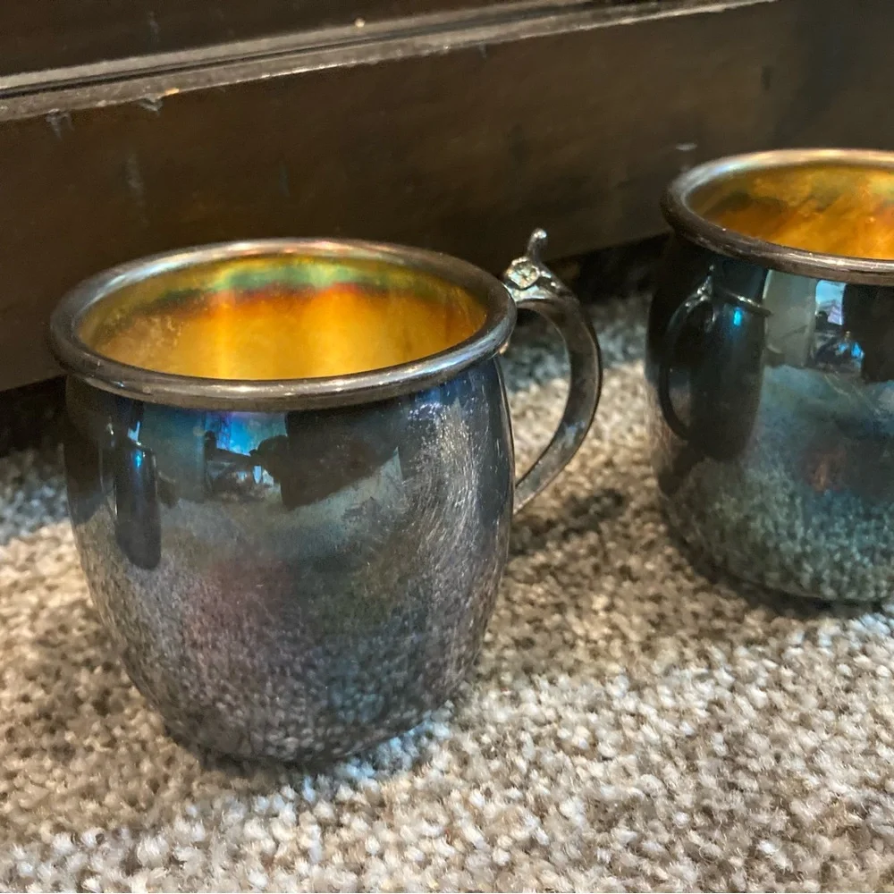𝅺FB Rogers Silver Plated Punch Cups - Set of 4 - Vintage